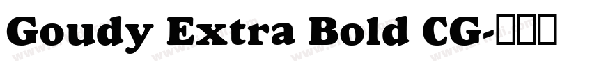 Goudy Extra Bold CG字体转换